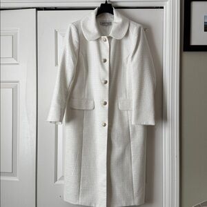 Kasper Women's Tweed Long Duster Topper Jacket